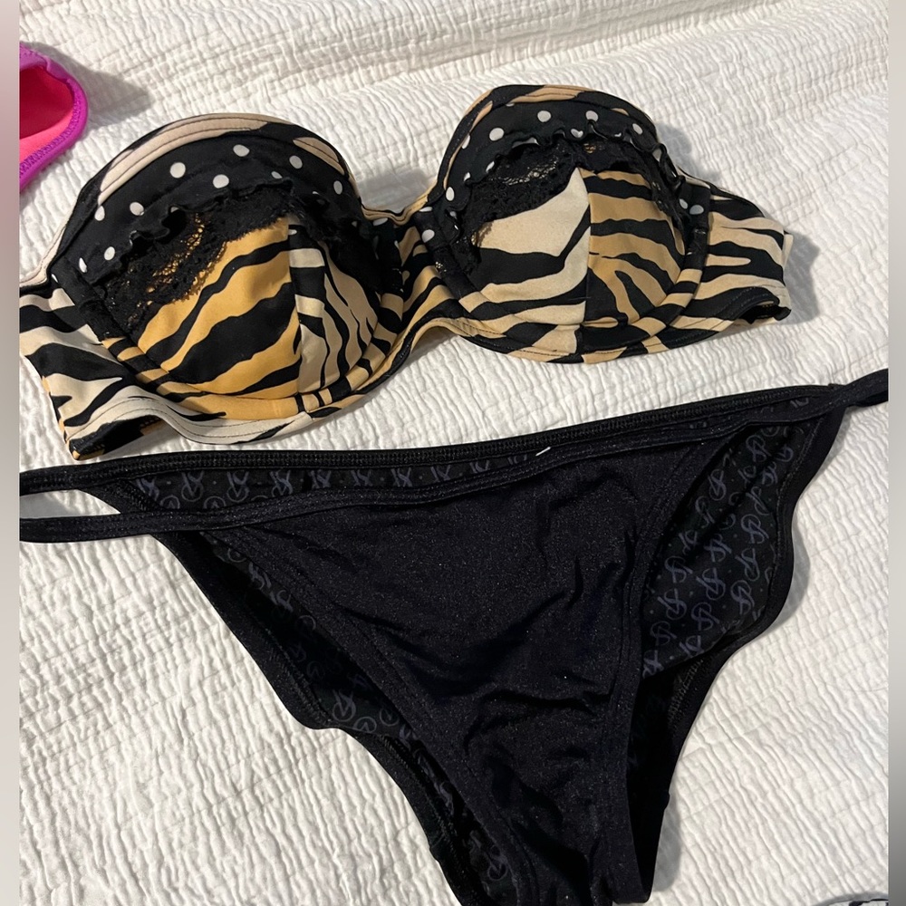 Animal Print/Lace 2 Piece Swim